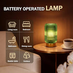 MJ PREMIER Battery Operated Lamp, Small Cordless Lamp with Timer, Green*2 - Image 6