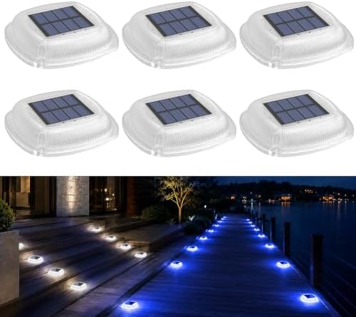 Solar Deck Lights Outdoor, Waterproof Solar Driveway Lights by Alinana