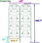 Garden Trellis for Climbing Plants Outdoor, 2-Pack 86" Metal Rustproof - Image 4