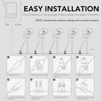 12W Low Voltage Landscape Lights 2700K Warm White LED Landscape Lighting IP65 Waterproof Spot Lights Outdoor Spotlights with Connectors for Garden Yard Tree, 8 Pack - Image 4