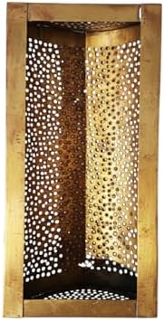 Moroccan Brass Wall Lamp Sconce Home Decor, Handmade Lighting Copper Metal Lights Turkish Lamp, Ramadan Candle Lantern, Candle Holder, Indoor Outdoor, Patio, Porch, Shelf, Garden (Galaxy) - Image 4