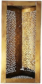 Moroccan Brass Wall Lamp Sconce Home Decor, Handmade Lighting Copper Metal Lights Turkish Lamp, Ramadan Candle Lantern, Candle Holder, Indoor Outdoor, Patio, Porch, Shelf, Garden (Galaxy) - Image 4