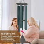 Large Wind Chimes for Outside 36 inch Green Deep Tone Garden Gift Outdoor - Image 5
