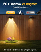 Solar Fence Lights Outdoor, 6 Pack Fence Lights Solar Powered - Image 4