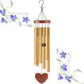 Gold Metal Wind Chimes Outdoor Large, Elegant Aluminum Tubes with Deep Tone, Modern Decorative Hanging Wind Chime for Garden Patio Porch Balcony Yard Home Decor by ABEICO
