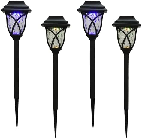 Toddmomy Antique Style Solar Lawn Light 0.5w 4 Pack Waterproof Yard by Toddmomy