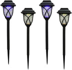 NOLITOY 4Pcs Solar Lawn Lights Waterproof Outdoor LED Solar Pathway Lights with RGB and Blue Tubular Lamps for Garden and Courtyard Landscape Decoration by NOLITOY