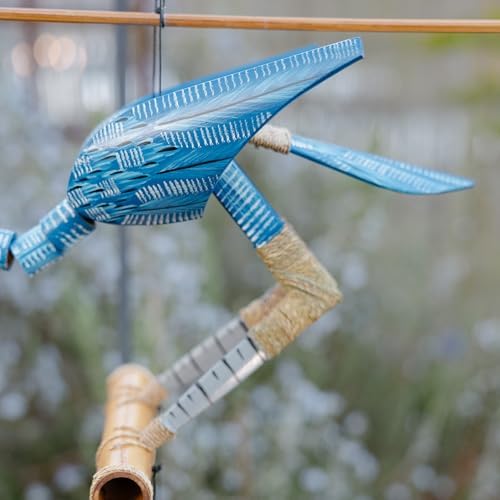 Cohasset Gifts Bamboo Wind Chimes | Natural Soothing Melodic Tones | Wood Outdoor Home Decor for Patio or Garden | Thoughtful Gift or Hang on Your Own Deck| #147B “Happy” Bobbing Head Bird Wind Chime - Image 5