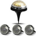 VILLCASE 4 Pack LED Solar Disk Ground Lights for Outdoor Garden Pathways by VILLCASE