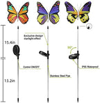Upgraded Outdoor Solar Garden Lights - 3 Pack Solar Butterfly Decoration Lights - 7 Color Changing LED Waterproof Solar Stake Lights for Garden, Patio, Yard, Lawn, Walkway Decoration - Image 6