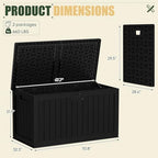 JUMMICO HDPE 270 Gallon Deck Box Double-Wall with Divider - Image 3