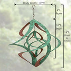 Red Carpet Studios The Original Cosmix Deluxe Helix Wind Spinner, Medium 14-Inch, Double Patina & Copper - Image 6