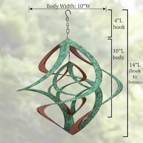 Red Carpet Studios The Original Cosmix Deluxe Helix Wind Spinner, Medium 14-Inch, Double Patina & Copper - Image 6