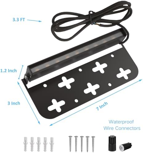 7 Inch Retaining Wall Lights, 2700K LED Hardscape Lighting, 4 Pack - Image 6