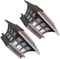 COHEALI 2pcs Solar Post Cap Light Coffee Ip65 Weather Resistant Xmas by COHEALI