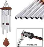 Memorial Wind Chimes for Outside 30 inch Silver Sympathy Gift Decor Chime - Image 6