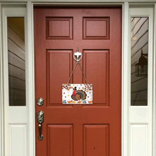 Fall Welcome Wall Hanging Sign- Turkey Pumpkin Maple Leaf Slate Hanging Plaques for Front Door Porch Window Farmhouse Garden 5.1" x 7.9" Wall Home Decor - Image 2
