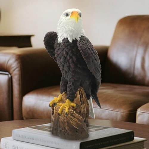 Bald Eagle Statue, Indoor Outdoor Animal Sculptures,Large 14.2"H - Image 2