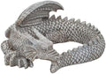 NAT & Jules Small Sleeping Dragon Concrete Finish 10 inch Resin Garden Sculpture by NatJules