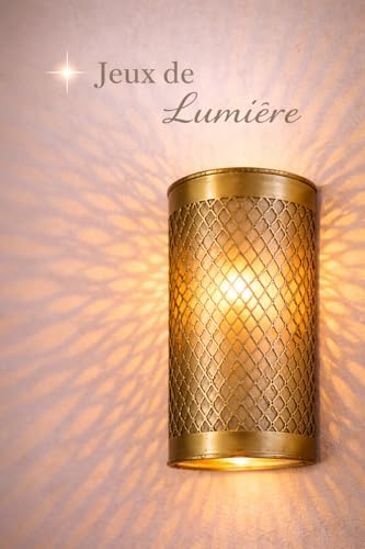 Moroccan Brass Wall Lamp Sconce Home Decor, Handmade Lighting Copper Metal Lights Turkish Lamp, Ramadan Candle Lantern, Candle Holder, Indoor Outdoor, Patio, Porch, Shelf, Garden (Prism) - Image 5