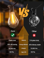 Outdoor String Lights 400FT Waterproof Patio Lights for Porch Backyard Yard - Image 6