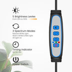 Garpsen Halo Grow Lights, Dual-Head 6000K LED Floor Plant Light with Base - Image 5