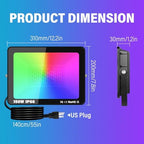 Willpower 2x 150W LED Floodlight,3000LM Smart RGB Flood Lights Outdoor with APP Control Colour Changing Timing Scene Garden Lighting for Party Stage Garden Halloween Christmas Decorations,IP66 US Plug - Image 2