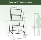 unho Garden Trellis for Climbing Plants with Tough Nylon Netting, 6ft Tall Sturdy Rustproof Metal Plant Support Tower for Vegetable Fruit Vine Cucumber Garden Lightweight，Outdoor - Image 2
