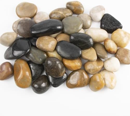 10lbs 1-2 Inch River Rocks, Decorative Mixed Pebbles for Garden Landscaping, Indoor Plants, Fish Tanks, Vases, and Succulents – Ideal for Home Decoration and Outdoor Gardens (Weight : 10 LB, Mixed) - Image 4