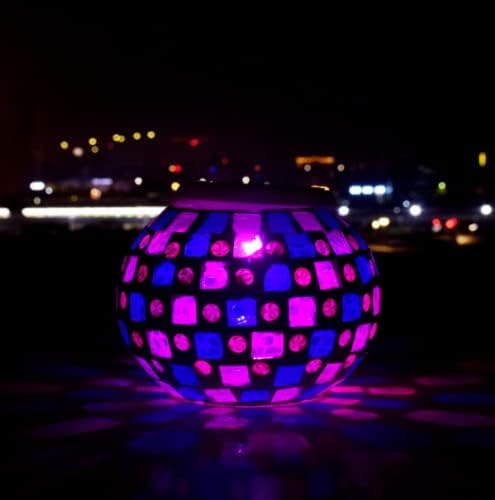 yuans Solar Table Light, Solar Mosaic Lights Color Changing Solar Glass Ball Garden Lights Waterproof Solar Night Lights Table Lamps (I) - Image 2