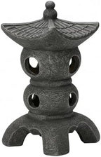 Pagoda Garden Statue - Grey Resin Pagoda Statue with Zen Ambiance Water-Resistant Outdoor Decor for Patio Yard Landscape by Unknown
