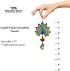 Woodstock Chimes Woodstock Rainbow Makers Collection, Crystal Wonders, 5'' Peacock Crystal Wonders Crystal Suncatchers for Outdoor, Patio, Home or Garden Décor (CWPEA) - Image 3