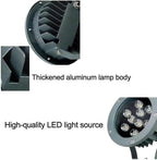 Rotation Spotlight - Led Beam Light, 220V Ground-Mounted Tree LED Floodlights, IP65 Waterproof Lawn Landscape Garden Lights, Outdoor Landscape Lamp(Blue,B-36W) - Image 4