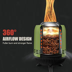 Portable Smokeless Fire Pit, 9.5” Stainless Steel Camp Stove, Green FP055 - Image 5