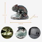 Rezpuao Solar Chameleon Garden Statues Outdoor Decor Resin Chameleon Figurine with Solar Light for Patio,Balcony,Yard,Lawn Ornament,Perfect Garden Gift - Image 4