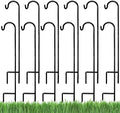 Ashman Shepherd's Hooks 35 Inch (12 Pack), Black, Made of Premium Metal for Hanging Solar Lights, Bird Feeders, Mason Jars, Christmas Lights, Lanterns, Garden Stakes and Wedding Décor. by AshmanOnline