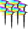 LANSOW Solar Spot Lights Outdoor Color Changing, 8 Pack Christmas Spotlight by LANSOW