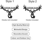 Personalized Deer Hunter Metal Wall Mount & Bow Rack, Custom Deer Hunting Gifts,Outdoor Hunting Decor, Cabin Wall Art, Hunting Room Decor, Lodge Wall Decor, Deer Hunting Accessories - Image 2