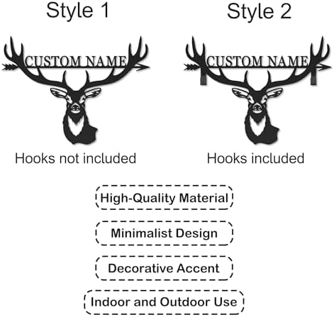 Personalized Deer Hunter Metal Wall Mount & Bow Rack, Custom Deer Hunting Gifts,Outdoor Hunting Decor, Cabin Wall Art, Hunting Room Decor, Lodge Wall Decor, Deer Hunting Accessories - Image 2