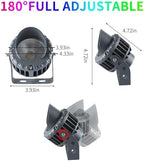 Led Beam Light - RGB Color Changing Rotation Spotlight, AC12V COB Tree Outdoor Flood Light, Garden Villa Courtyard Lawn Landscape Light(3w) - Image 3