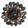 10 lbs Black River Rocks - Large Polished Black Pebbles for Plants & Garden Decorative Stones，1-2" Polished Pebbles for Landscaping, Fish Tanks, Flower Pots, Water Fountains by LOOIOOJ