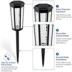 Solar Pathway Lights Outdoor, 6 Pack Amber and RGB Garden Lights - Image 6