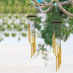 6 Pieces 28 Deep Tone Memorial Wind Chimes with 6 Aluminum Tubes Gold Aluminum Tubes Soothing Melody for Outdoor Garden Patio Home Farmhouse Decor - Image 5