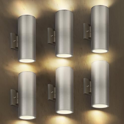 ASD 2 Light Cylinder Outdoor Sconce Lights, Steel 120W E26 ETL 6 Pack by ASDLightingCorporation