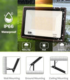L LOHAS LED 300W Dusk to Dawn Plug in Flood Light Outdoor 6000K 2 Pack - Image 7