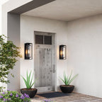 mirrea 18" Modern Outdoor Porch Wall Light, Matte Black, Pack of 4 - Image 6