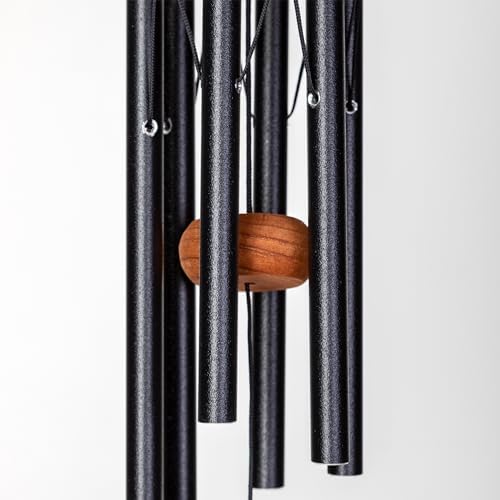 Festival 18-inch Redwood Wind Chime in Black by Wind River for Patio, Backyard, Garden, and Outdoor décor. Made in the USA - Image 4