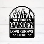 MeMate Personalized Metal Garden Signs Outdoor Decor, Custom Plaque for Women Mom Grandma, Rustic Decorations for She Shed, Potting Shed (01) - Image 6