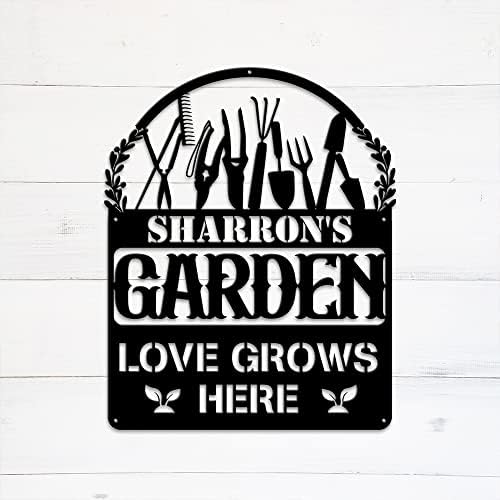 MeMate Personalized Metal Garden Signs Outdoor Decor, Custom Plaque for Women Mom Grandma, Rustic Decorations for She Shed, Potting Shed (01) - Image 6