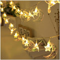CAKERS Moon and Star Fairy Lights|Hanging Decor Led Copper Wire Lights|Bird Design Ambient Light for Christmas Party Bedroom Patio,Warm White,3m(9.8ft)-20LED-USB by CAKERS